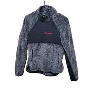 Boxercraft Wisconsin Badgers soft Fleece Jacket button up collar Women's XS